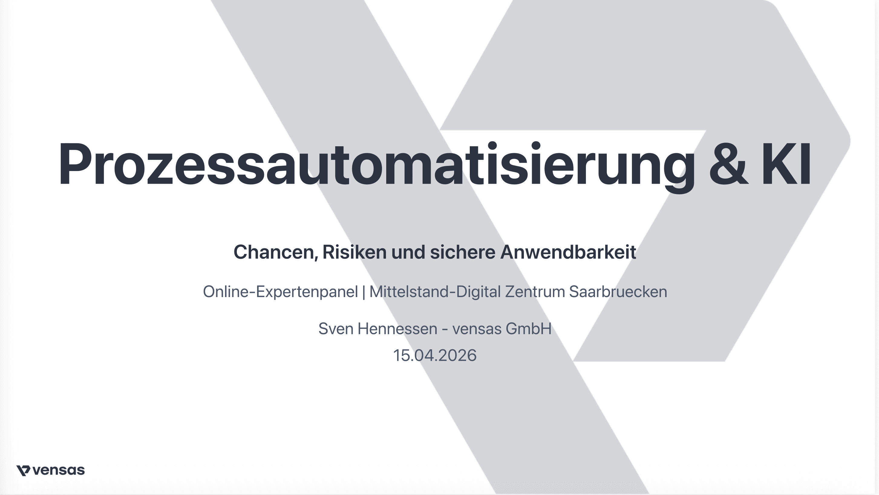 Online Expert Panel: Process Automation Supported by Generative AI Online Expert Panel: Process Automation Supported by Generative AI